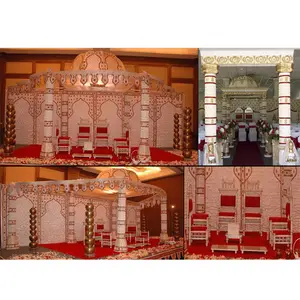 Décorations de Mandap de mariage en tissu léger et moderne, design Zardosi Sankheda, taille et couleur personnalisées, DSTEXPORTS Australie - Product Image 1