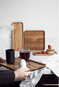 Plateau en bois, Plats en bois Plateau en bois naturel, Plateau de service en bois, - Product Image 3