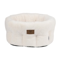 Peppy Buddies Luxus warmes Plüsch Kunst pelz Donut Hunde bett mit weichem Kissen rundes Haustier bett für kleine Hunde und Katzen