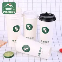Tazze di caffè in carta stampate personalizzate tazza di caffè starbuck monouso a doppia parete singola