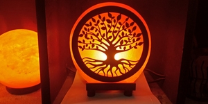 Lámpara de sal del Himalaya rosa con diseño de flores talladas en 3D, venta completa, decoración de sal de roca, ladrillos, estilo tallado único - Product Image 6