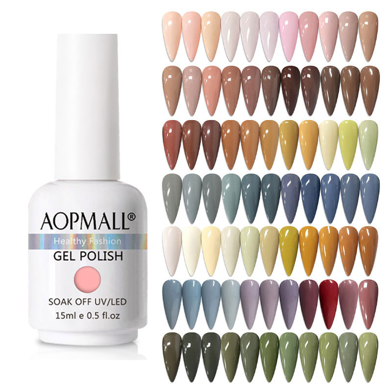 Набор гель-лаков серии AOPMALL-Morandi, 1000 цветов, частная торговая марка, производители лаков для ногтей