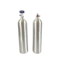 Gran oferta, cilindro de Gas CO2 de aluminio de 2L para acuario con válvula lateral frontal de alta presión W21.8 directamente de la fábrica de Taiwán