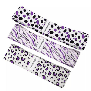 Venta al por mayor personalizado impreso pesado resistencia botín bandas conjunto de cadera círculo bucle entrenamiento ejercicio Yoga gimnasio látex y material de algodón - Product Image 3