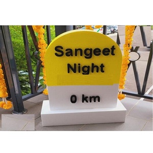 Sangeet Nuit Jalon pour Entrée de Mariage Fibre Sculptée Jalon pour Décoration de Mariage Punjabi Mariage Mayian Jalon - Product Image 1