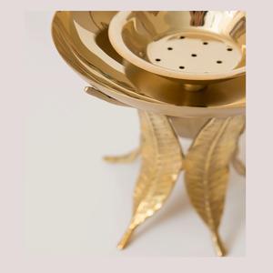 Bakhoor indien religieux en aluminium couleur or et brûleur d'encens avec brûleur de Oud de qualité de luxe pour accessoires de décoration intérieure - Product Image 4