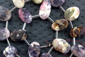 พลอยทัวร์มาลีนธรรมชาติหลากชนิด,เครื่องประดับทำด้วยมือรูปทรงรีอัญมณีแบบไม่เป็นฐานจำนวน18ชิ้น - Product Image 3