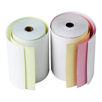 Rouleau de papier autocopiant 1 plis, 2 plis, 3 plis, 76x70mm, 76x76mm, rouleaux NCR, 100% pâte de bois vierge, impression par sublimation