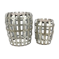 Şekilli Metal Galvanizli Ahşap Üstlü Depolama Sehpaları Çiftlik Evi Tarzı Özelleştirilmiş Oturma Odası Mobilyaları Yüksek Kaliteli Modern Tasarım