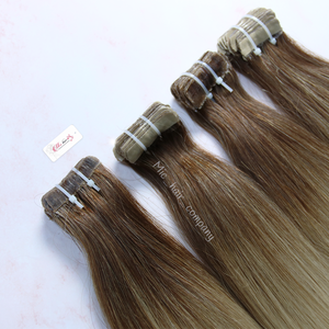 Gran oferta, cabello humano peruano virgen 100% tejido para extensiones de cabello Remy de doble trama de Color Ombre, cinta de peinado fácil en - Product Image 4