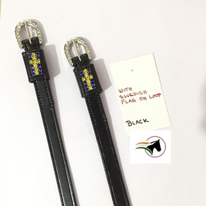 Correa de cuero de lujo ecuestre personalizada de alta calidad Western Riding Halter diseño de bandera sueca cristales costura elegante - Product Image 5