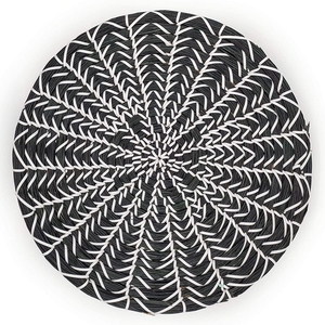 Best Seller Cesta de pared de algas marinas negras Cesta colgante de algas marinas Decoración de pared Abstracto Rústico Redondo - Product Image 1