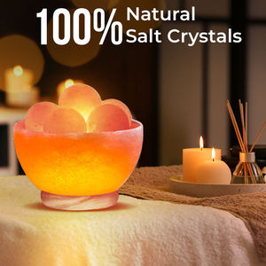 Impex โคมไฟชามไฟเกลือหิมาลัยคุณภาพดีแกะสลักงานฝีมือธรรมชาติสำหรับตกแต่งบ้าน - Product Image 2