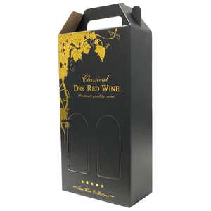 Boîtes d'emballage en carton rigide pour whisky <span class=keywords><strong>champagne</strong></span>, pour whisky, vin rouge, luxueux et élégants, estampage à chaud, boîtes en carton noir, 2 bouteilles, 2020 - Product Image 3