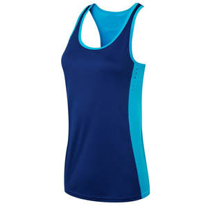 Venta al por mayor personalizado cómodo botón O cuello tinte impreso camiseta sin mangas para las mujeres de talla grande de estilo sólido de tela de punto informal - Product Image 1