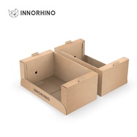 Plateau PDQ en carton ondulé à 3 niveaux, personnalisé, prêt pour la vente au détail, avec pelliculage mat, empilable, pour promotion de produits en supermarché