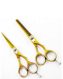 Ciseaux de coiffure dorés 5.5 "J2 420C Outil de coupe professionnel - Product Image 2