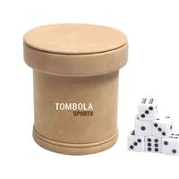 Vente en gros de gobelets à dés faits à la main de haute qualité, gobelet à dés en cuir avec logo personnalisé, style classique, durable