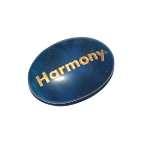 Piedra grabada de ónix azul, piedra con diseño único de ónix - Product Image 1
