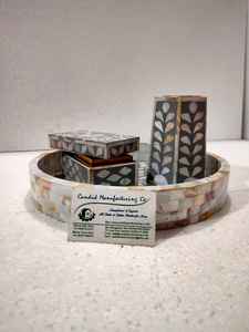 Ensemble cadeau de décoration pour la maison Bakhoor incrusté de nacre de luxe pour l'Aïd Ramadan incrustation de bois et de résine personnalisée pour parfum bureau à domicile - Product Image 6