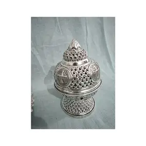 Private Label Beautiful Decor Metal Brass Lamp With Silver Antique Finish Buy From Leading Exporter