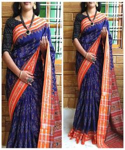 Saree jacquard multicolore avec chemisier pour femmes, vêtements pour dames, fête, festival, tenue quotidienne, sari en soie et coton doux, vente en gros de vêtements à bas prix - Product Image 5