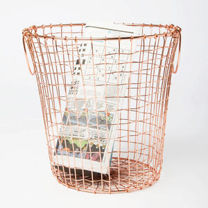 <b>Vegetable</b> and Fruit <b>Storage</b> <b>Basket</b> Rose Gold Color Kitchen Decorative Antique Design Good Quality Metal Wire <b>Basket</b> Handmade - Product Image 5