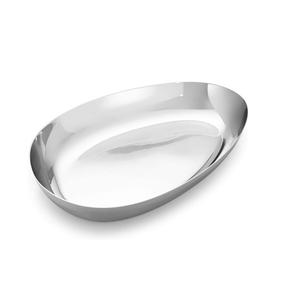 Bandeja de aperitivos de acero inoxidable con forma de huevo Plato de aperitivos ovalado - Product Image 1